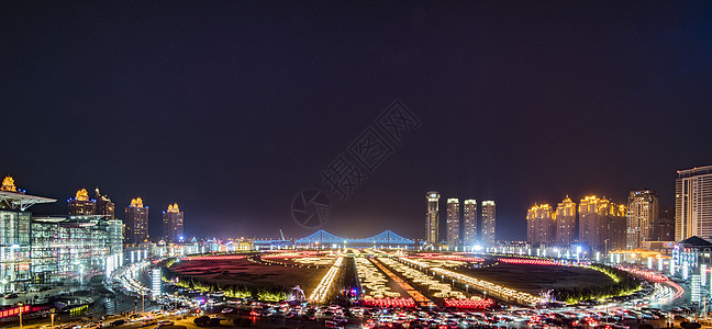 现代城市大连夜景图片