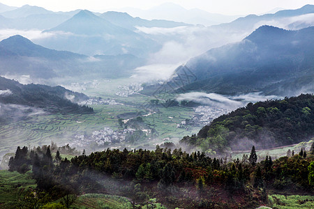 田园山水背景图片