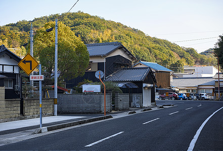 日本建筑日本的街道和马路背景