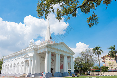 马来西亚槟城教堂背景图片