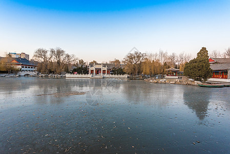 北京大观园风光背景