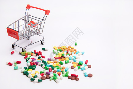 购物车与药物图片