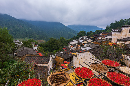 农村美景江西婺源美景背景