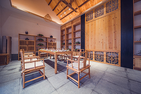 新中式餐厅中式家居餐厅背景