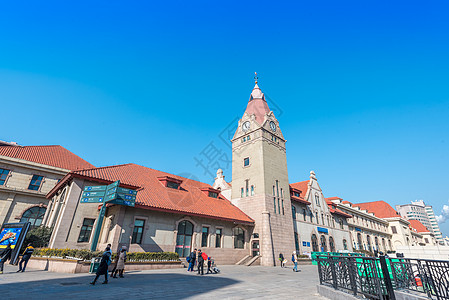 青岛老建筑青岛火车站高清图片