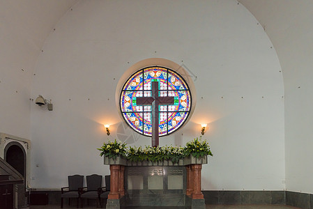 青岛基督教堂背景图片