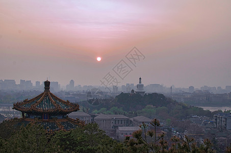 北京景山夜色图片