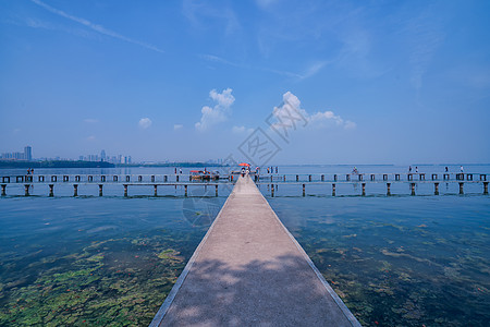 武汉大学后门武汉东湖凌波门背景