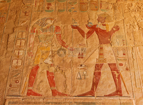 埃及卢克索哈齐普苏特女王神庙壁画图片