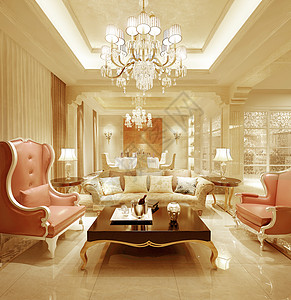 富丽堂皇的客厅效果图图片