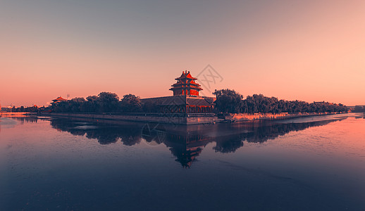 北京旅游景点北京故宫角楼背景