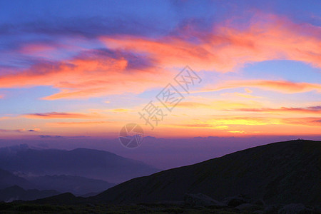 太白山日出秦岭最高峰高清图片