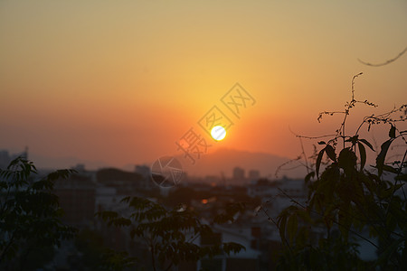 夕阳西下图片