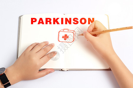 老人写字帕金森Parkinson设计图片