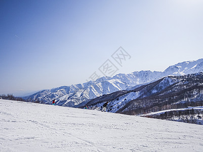 滑雪缆车梅池高原滑雪场背景