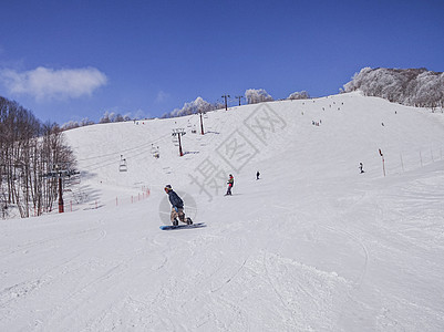 梅池高原滑雪场日本旅游高清图片素材