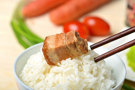 红烧肉大米饭米饭 红烧肉背景
