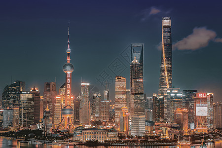 上海夜景金茂大厦高清图片素材