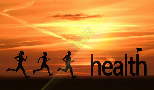 跑步健康色彩高清图片素材