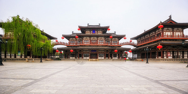 青龙寺唐式建筑高清图片