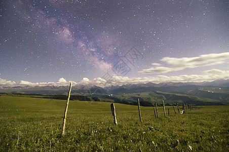 新疆美景新疆天山牧场星空美景背景