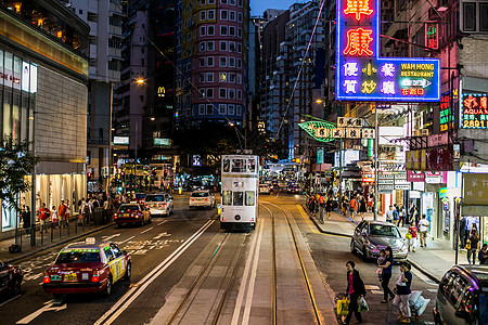 香港交通港式街景高清图片