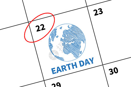 节日日历地球日设计图片