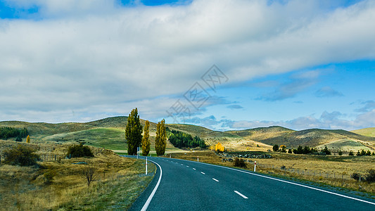 乡间公路新西兰路背景