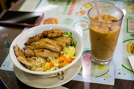 茶餐厅香港美食背景