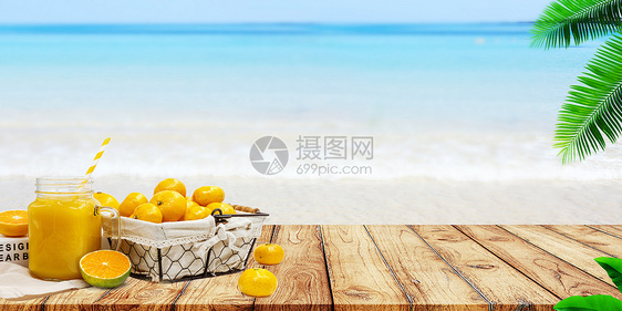 橘子和果汁桌面背景图片