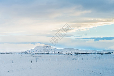 白雪地北欧冰岛背景