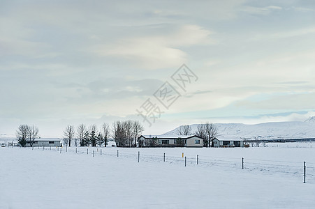 白雪地北欧冰岛背景