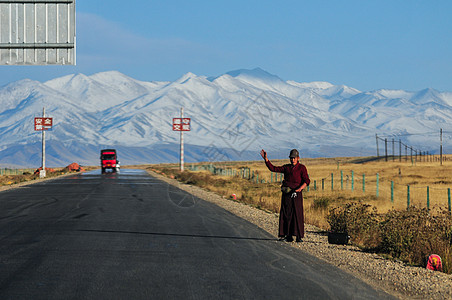 青藏公路风光背景图片