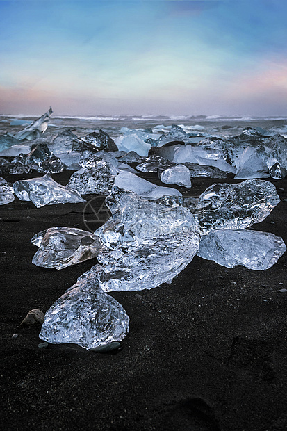 冰岛钻石沙滩冰川图片