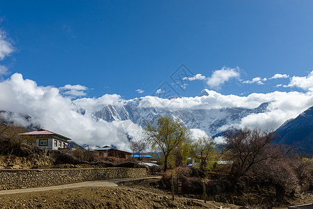 林芝雪山西藏风景高清图片