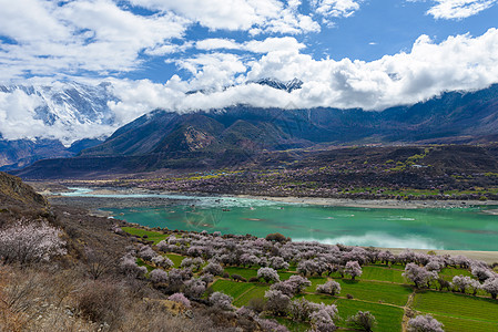 西藏湖泊林芝雅鲁藏布江背景