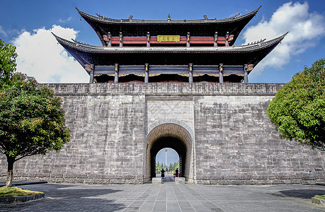 建水朝阳楼建水文庙古楼背景