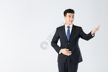 霸气男士商务男士指引手势背景