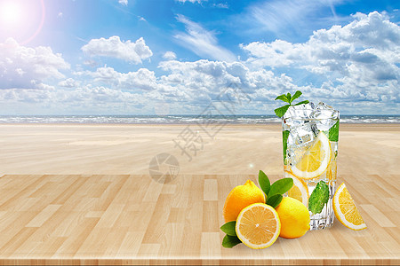 夏季沙滩背景图片