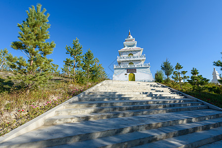 新疆温泉县白塔背景