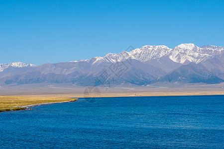 户外风景新疆赛里木湖背景