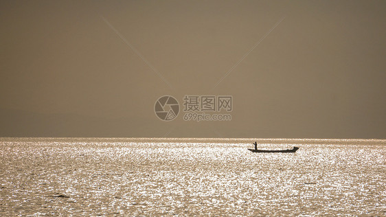 云南大理洱海落日图片