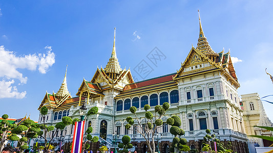 泰国曼谷建筑泰国曼谷大皇宫景点背景