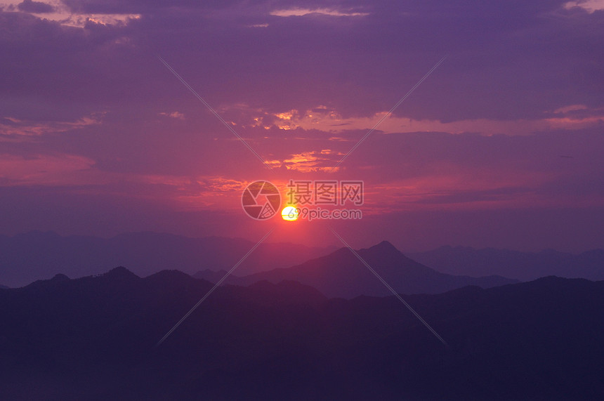 台州仙居公盂高山日出图片