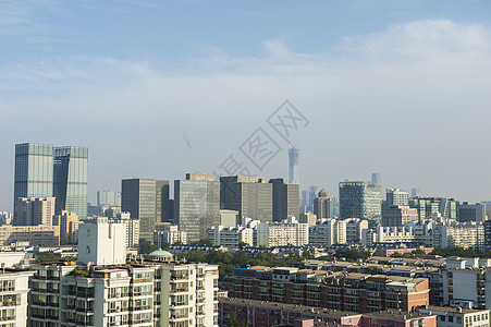 户外休息区北京城市cbd背景