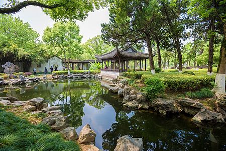 居住环境中式江南园林背景