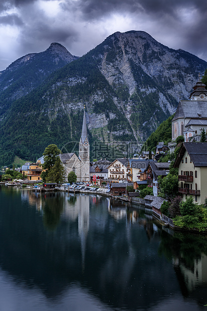 奥地利著名旅游小镇哈尔施塔特风光图片