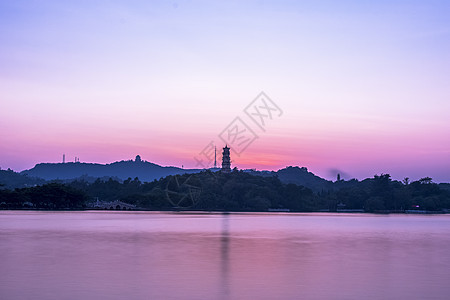 山脉湖泊晚霞背景休闲高清图片素材