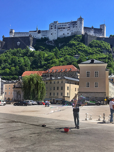 奥地利旅游名城萨尔斯堡街景图片