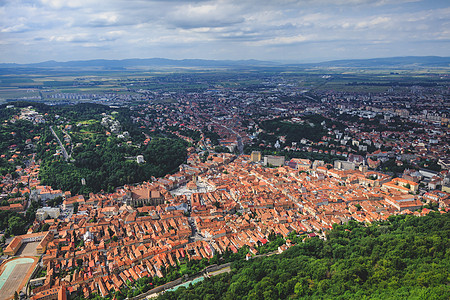 俯瞰欧洲旅游古镇图片